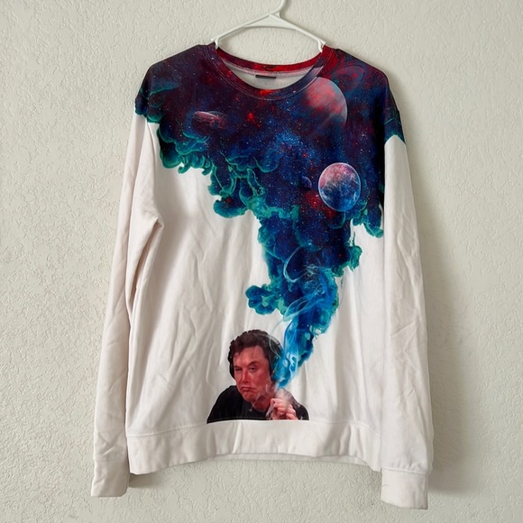 Aloha from Deer Elon White crewneck sweatshirt - Picture 1 of 6